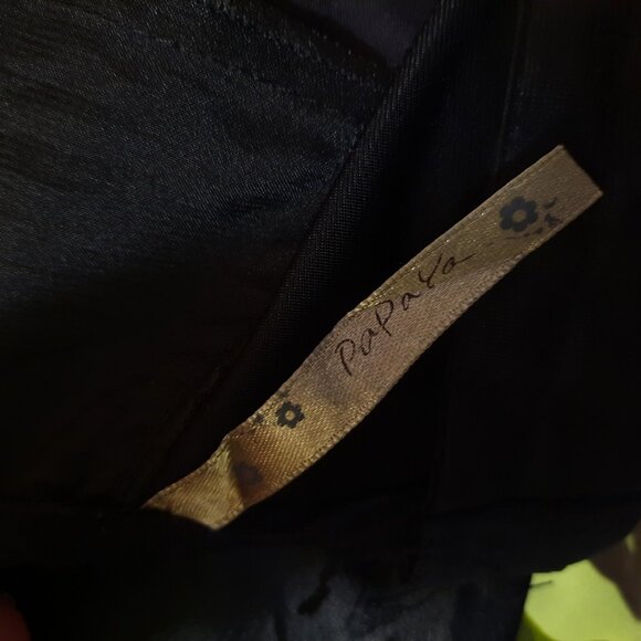 Y2K Black Ruffled sleeveless Satin Blouse Going Out Top Size S Halter Neck - Picture 7 of 8